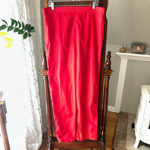 Vintage Medium Teton Woolrich Men's Pull-On High Performance Rain Pants Red - Picture 1 of 8